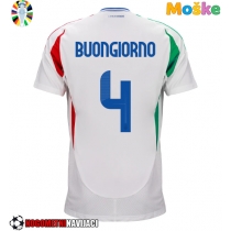 Moške Nogometnih dresov Italija Alessandro Buongiorno #4 Gostujoči EP 2024 Kratki rokavi